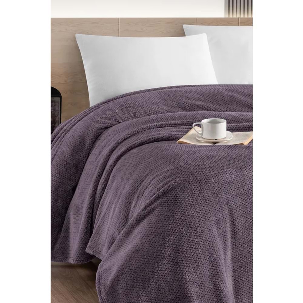 Pierre Cardin WellSoft Battaniye Çift Kişilik Comfy Kül Moru