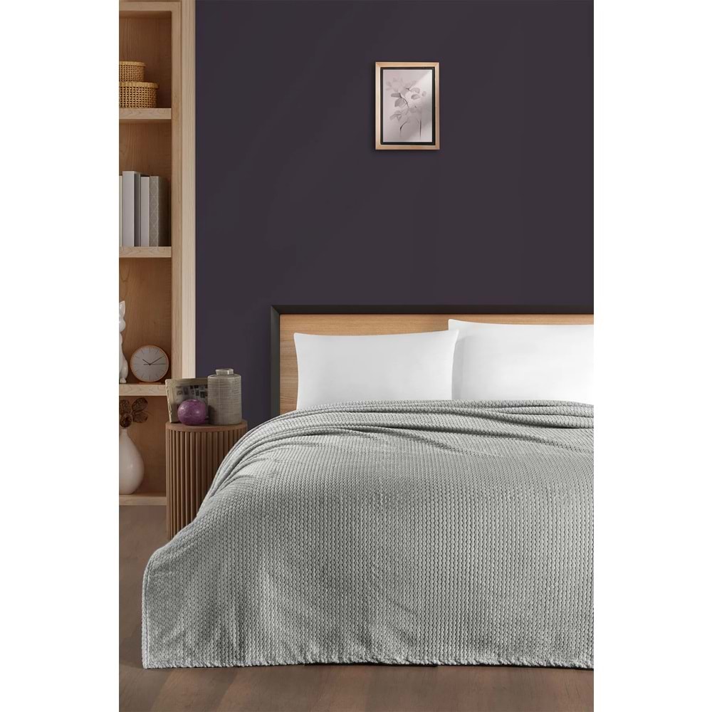 Pierre Cardin Super Soft Battaniye Tek Kişilik Harmony Gri