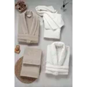 PC DANTELLİ SOFT HAMAM SETİ KREM-BEJ