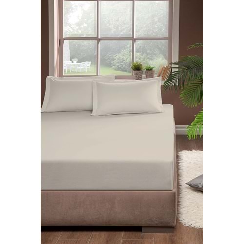 Pierre Cardin Pamuk Lastikli Çarşaf 200x200 Bej