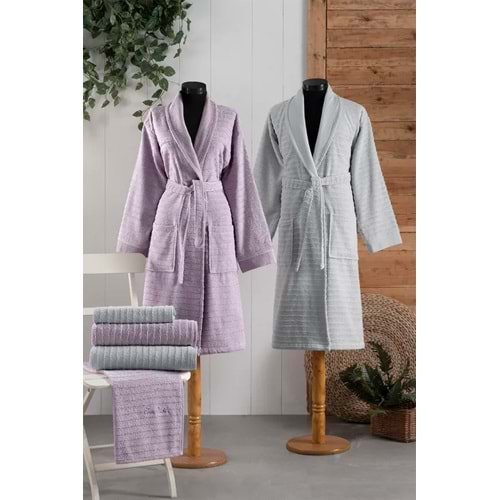 Pierre Cardin Wawe Soft Hamam Seti Lila-Gri