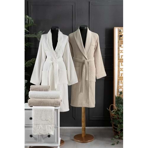 PC DANTELLİ SOFT HAMAM SETİ KREM-BEJ