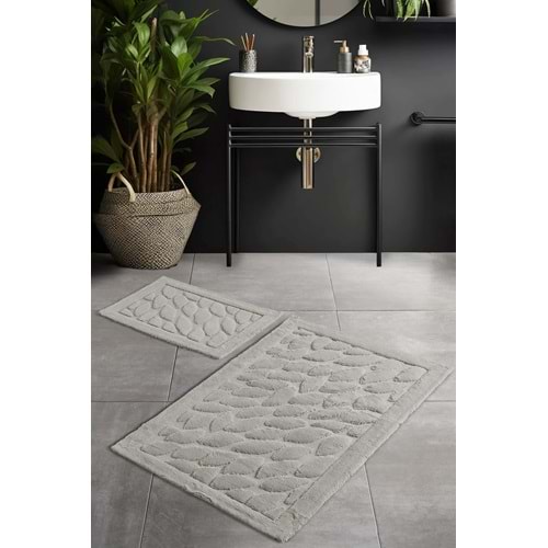 Pierre Cardin Pamuk Banyo Paspas Seti Leaf Bej